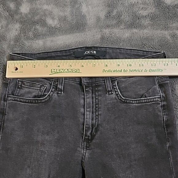 Joe’s Skinny Ankle Jeans Size 27 Gray Black Rough Hem Tapered Leg Skinny Jeans - Picture 5 of 9